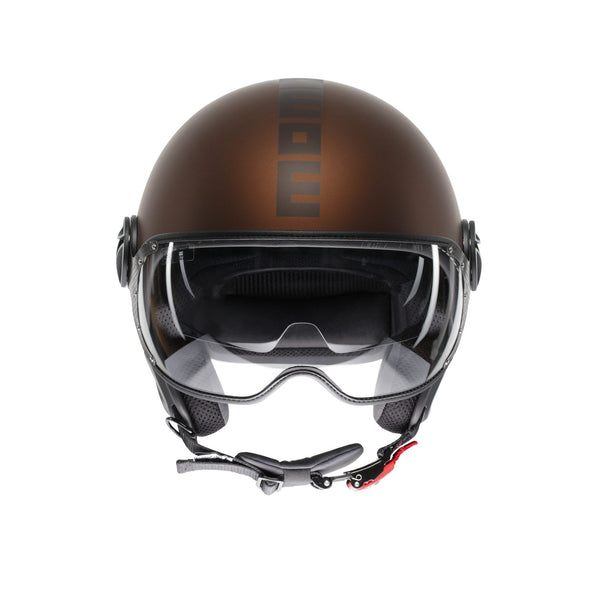 Casco moto jet FGTR EVO Mono E2206 espresso opaco / nero