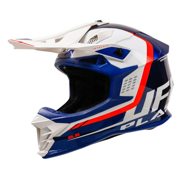 UFO Intrepid Motocross Helmet Blue/White Gloss