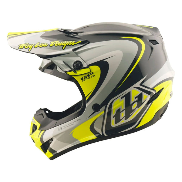 Troy Lee Designs GP Pro Helmet Crossover Grey/Fluo Yellow