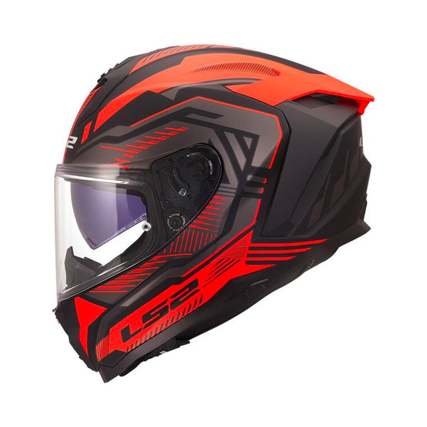 LS2 Challenger II Helmet Dravix Black/Red Matt