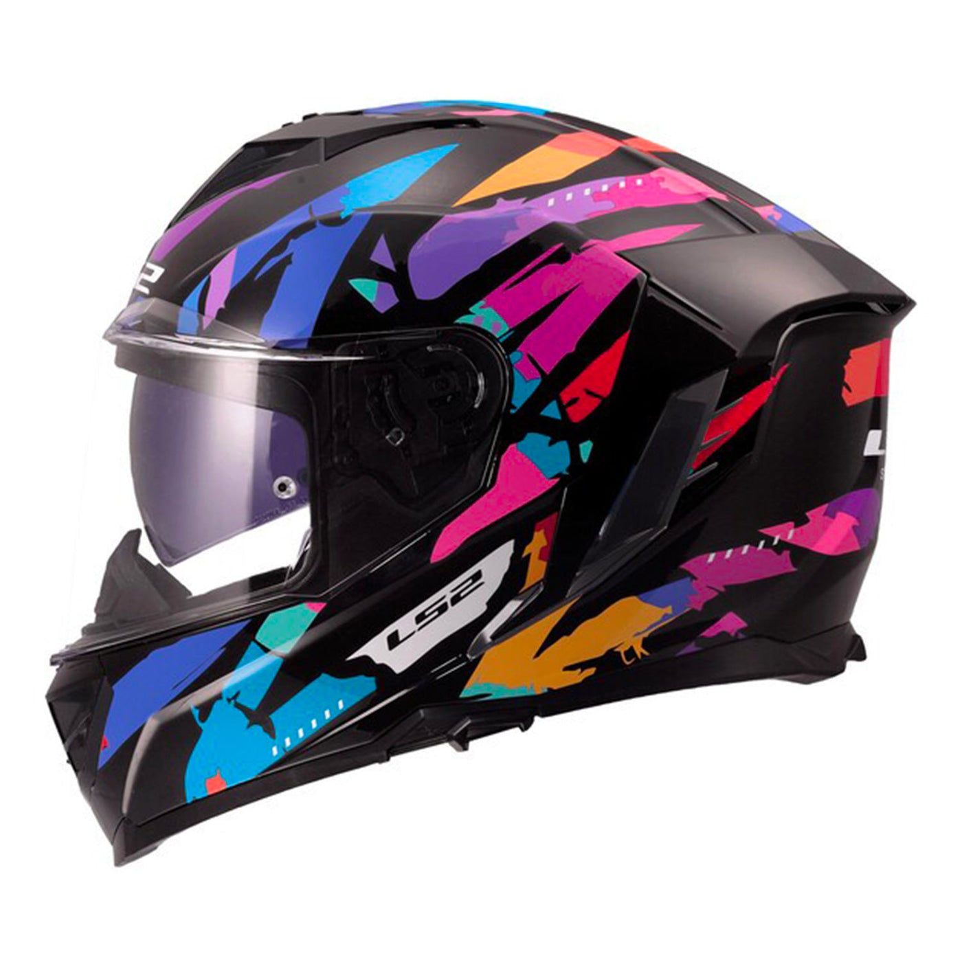 LS2 Storm III Helmet Kaos Purple/Orange/Blue/Black Matt