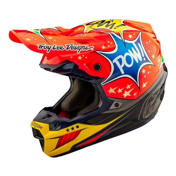 Troy Lee Designs SE5 Carbon Helmet W/Mips Cosmic Explosion Red