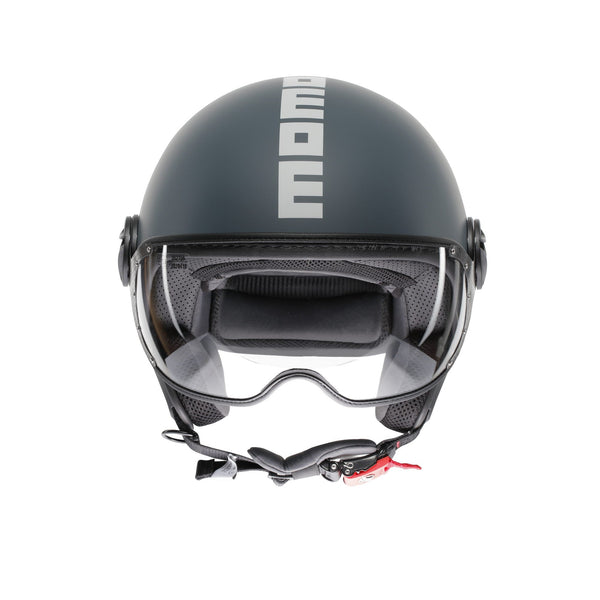 Casco moto jet FGTR CLASSIC Candy E2206 Grigio ottanio / bianco