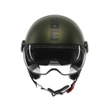 Casco moto jet FGTR EVO Mono E2206 Verde opaco / nero