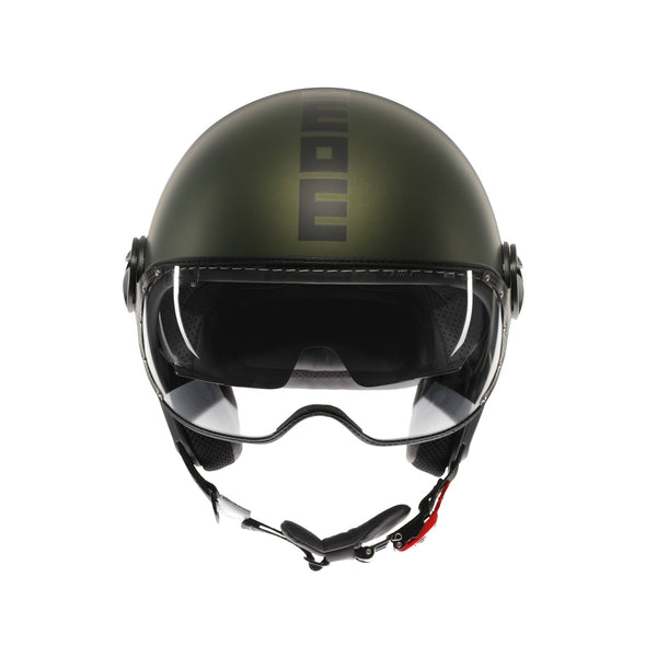 Casco moto jet FGTR EVO Mono E2206 Verde opaco / nero
