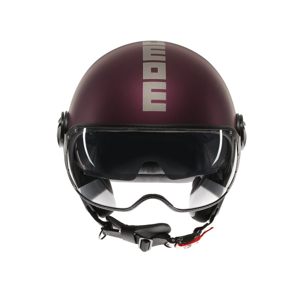 Casco moto jet FGTR EVO Mono E2206 Amarena opaco / silver