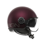 Casco moto jet FGTR EVO Mono E2206 Amarena opaco / silver