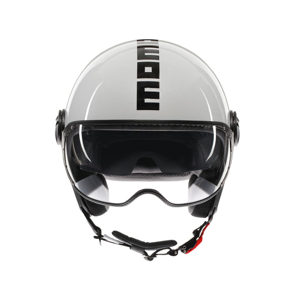 Casco moto jet FGTR EVO Mono E2206 Bianco quarzo lucido / nero