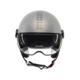 Casco moto jet FGTR EVO HIP E2206 Grigio opaco / texture grigia ceruleo