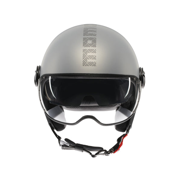 Casco moto jet FGTR EVO HIP E2206 Grigio opaco / texture grigia ceruleo