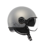 Casco moto jet FGTR EVO HIP E2206 Grigio opaco / texture grigia ceruleo
