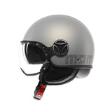 Casco moto jet FGTR EVO HIP E2206 Grigio opaco / texture grigia ceruleo