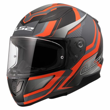 LS2 FF353 RAPID II FLITZ MATT ORANGE GREY