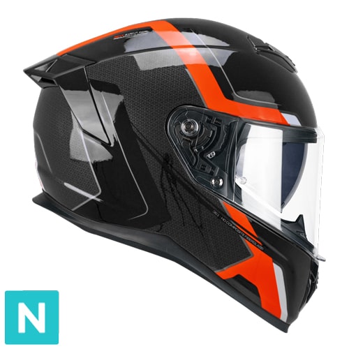 CGM 361X AVENT FIBRA RIDE casco INTEGRALE NERO ROSSO FLOU
