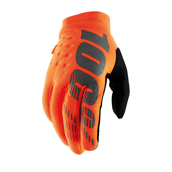 GUANTI 100% BRISKER FLUO ORANGE/BLACK (XXL)