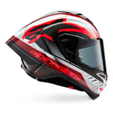 Alpinestars Supertech R10 Team Helmet Black Carbon/Red/White Gloss