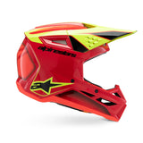 Alpinestars SM3 Youth Fray ECE06 Helmet Red/Yellow Fluo/Black Gloss