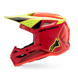 Alpinestars SM3 Youth Fray ECE06 Helmet Red/Yellow Fluo/Black Gloss