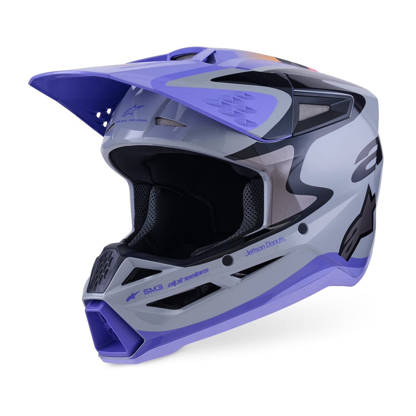 Alpinestars SM3 Jettson Helmet ECE06 Gray/Purple/Black Gloss