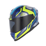 Acerbis X-Way Graphic Helmet Blue/Yellow Gloss