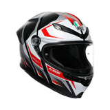 Agv K6 S E22.06 Helmet Karve Black/White/Red Matt