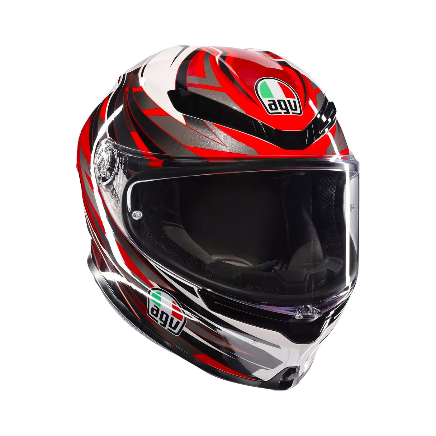 Agv K6 S E22.06 Helmet Reeval White/Red/Grey Gloss
