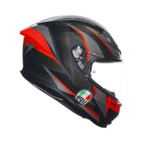 Agv K6 S E22.06 Helmet Slashcut Black/Grey/Red Gloss