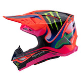 Alpinestars Supertech M10 Helmet Deegan Monster Orange Fluo/Purple/Pink Fluo Gloss