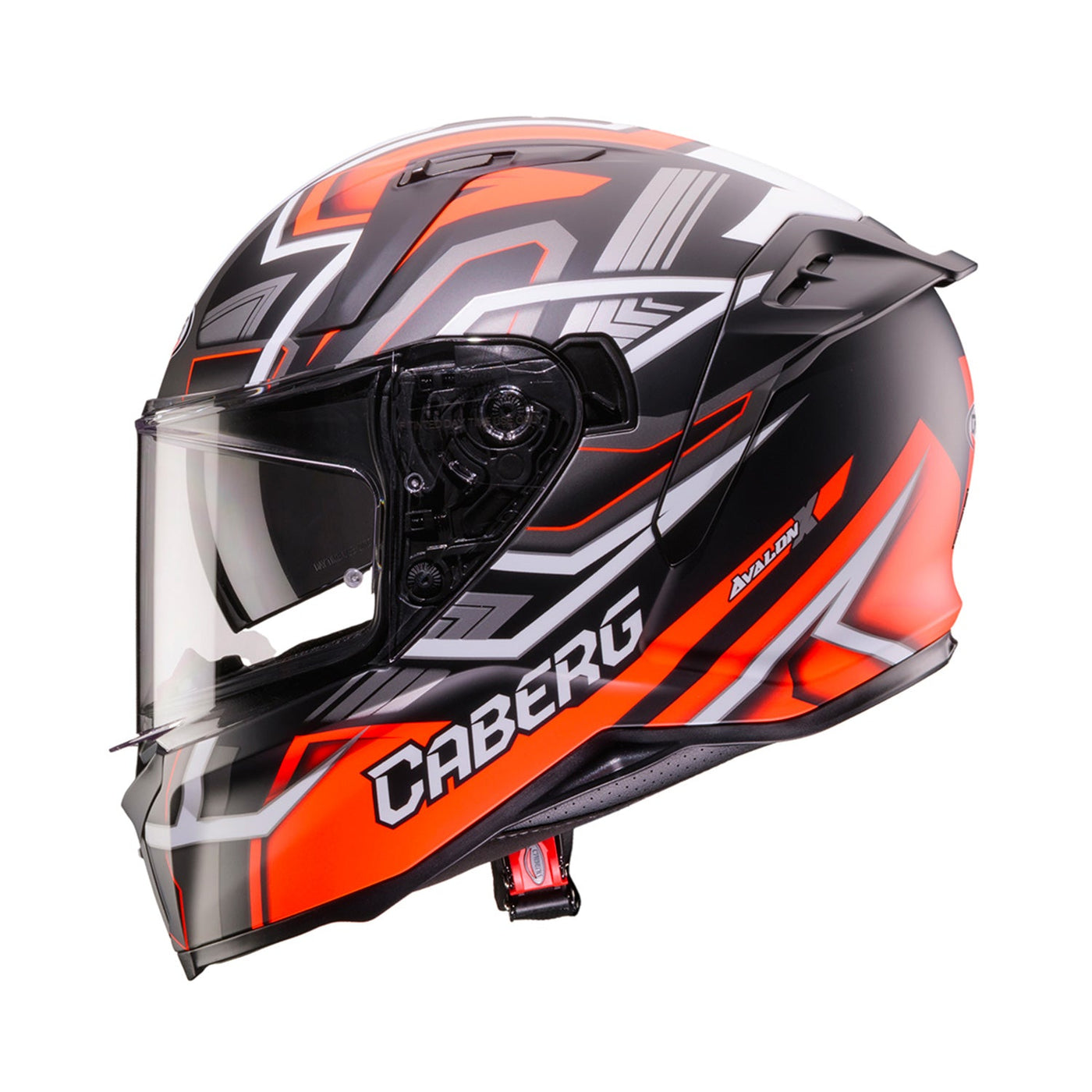 Caberg Avalon X Helmet Brama Black/Red Fluo/Anthracite Matt