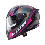 Caberg Avalon X Helmet Optic Black/Grey/Fuchsia Matt