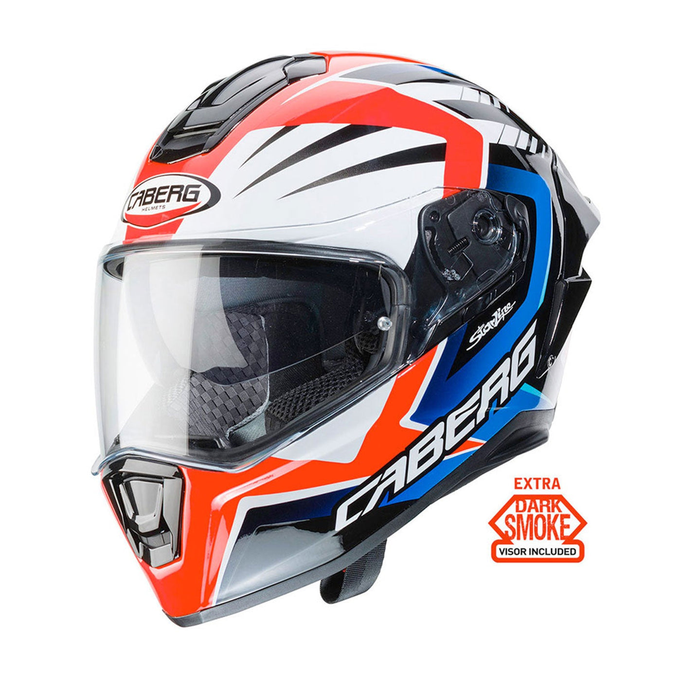 Caberg Drift Evo Helmet MR55 White/Red/Blue Gloss