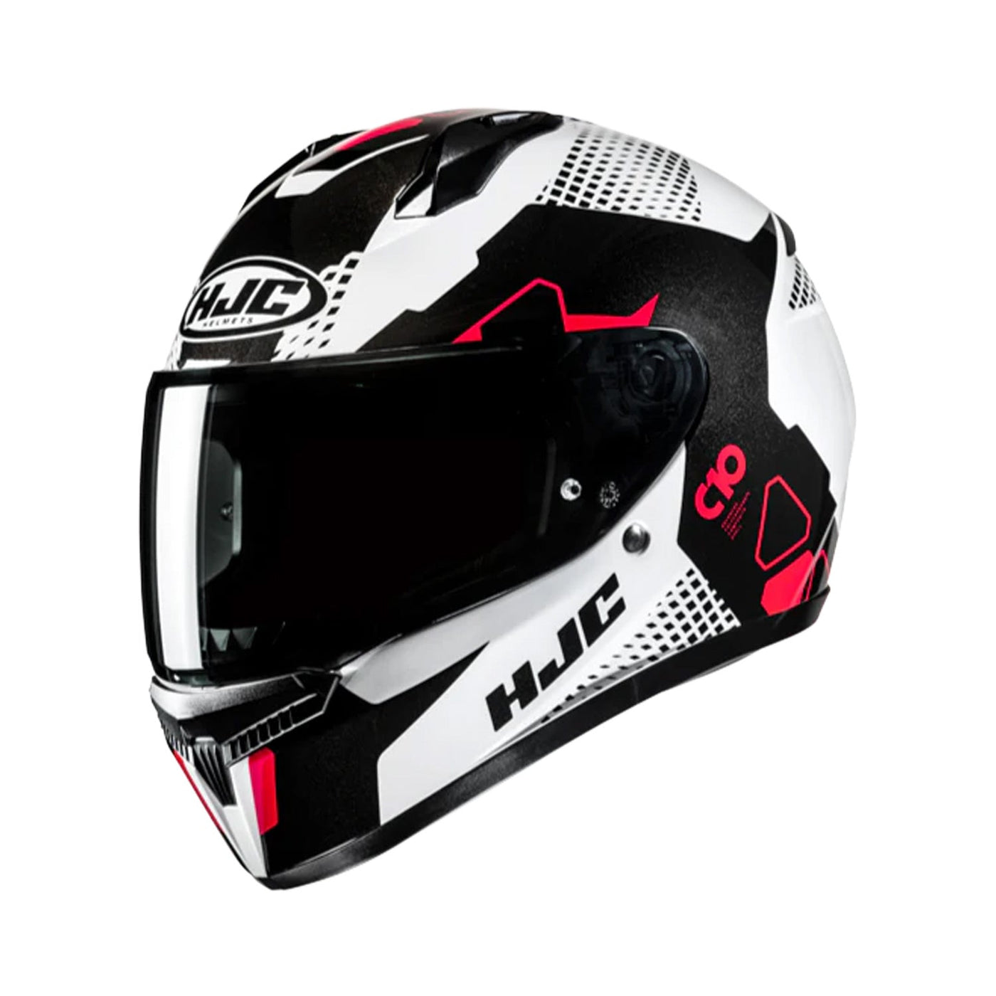 HJC C10 Helmet Aspa MC1 Black/White/Red Gloss