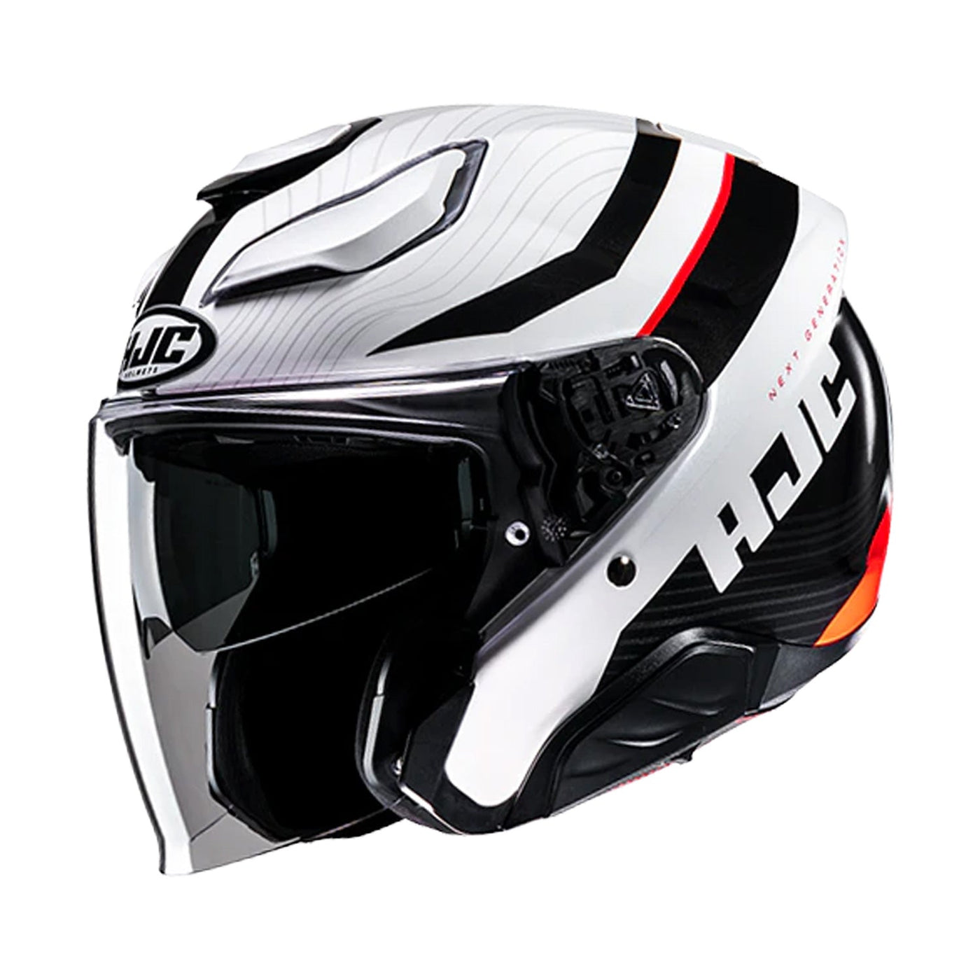 HJC F31 Helmet Naby MC1 White/Black/Red Gloss