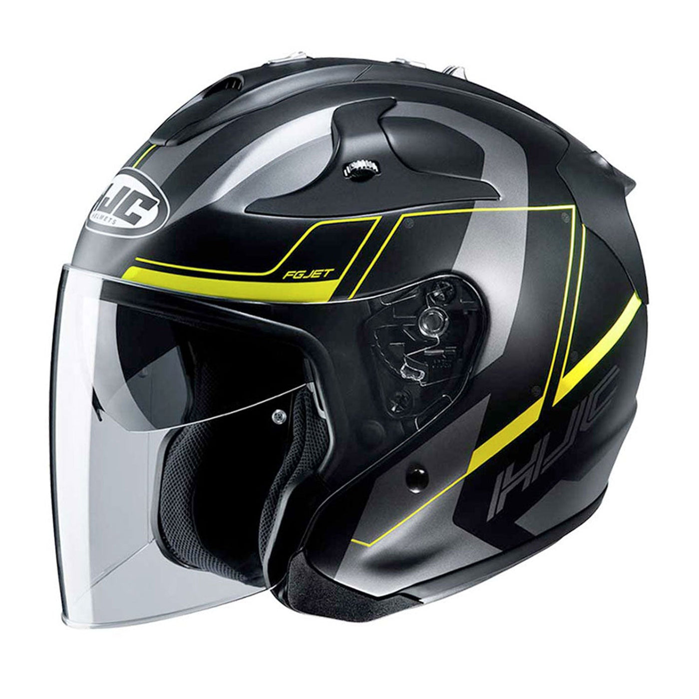 HJC FG-Jet Helmet Komina MC4HSF Black/Grey/Yellow Fluo Matt