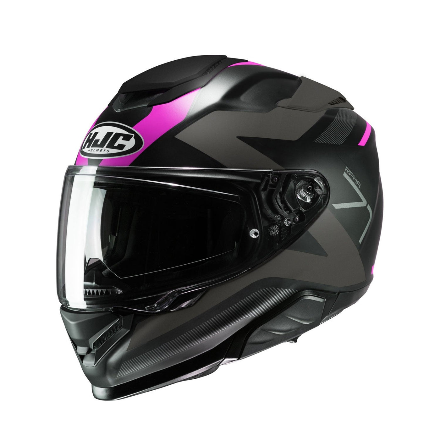 HJC Rpha71 Helmet Pinna MC8SF Black/Grey/Pink Matt