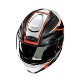 HJC Rpha91 Carbon Helmet Lagos MC6HSF Black/White/Orange Matt