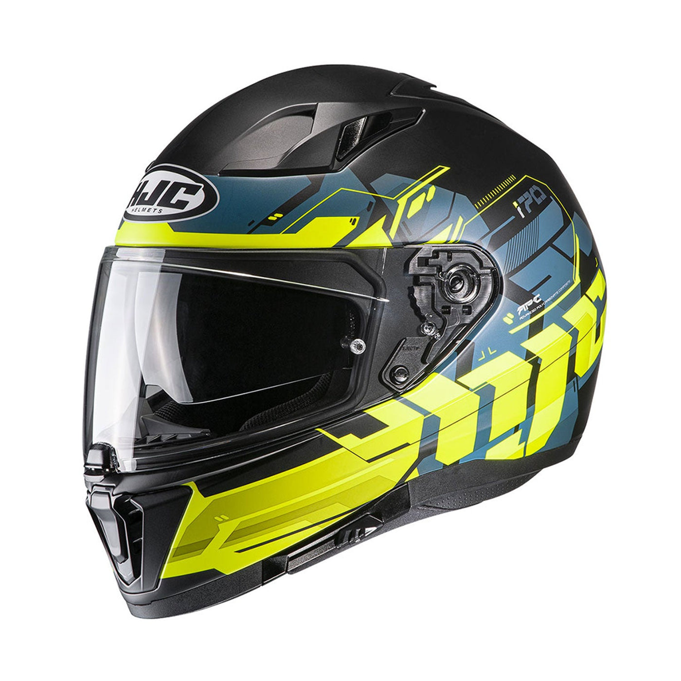 HJC i70 Helmet Alligon MC3HSF Blue/Yellow Fluo Matt