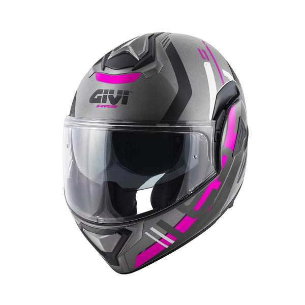 Givi X30 Helmet Pulsar Titanium/Black/Fuchsia Matt