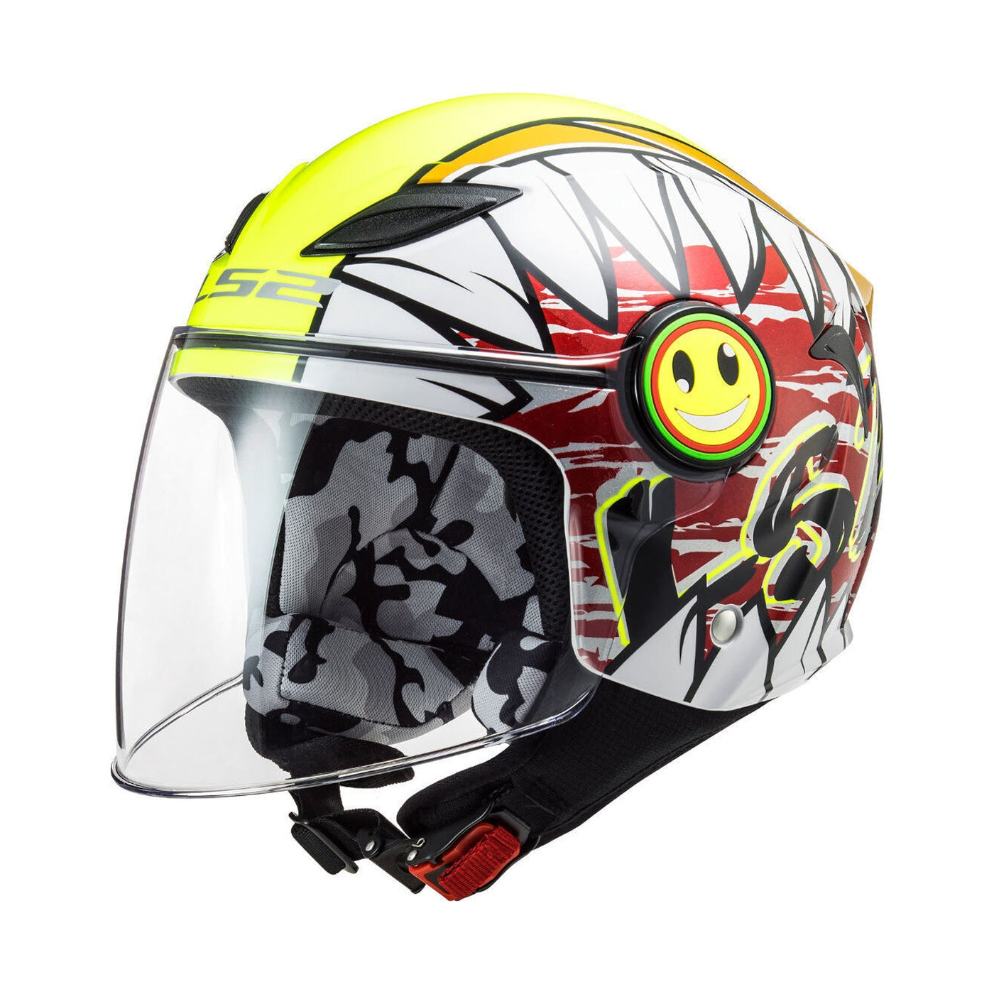 LS2 OF602 Funny Crunch White/Yellow Fluo Gloss