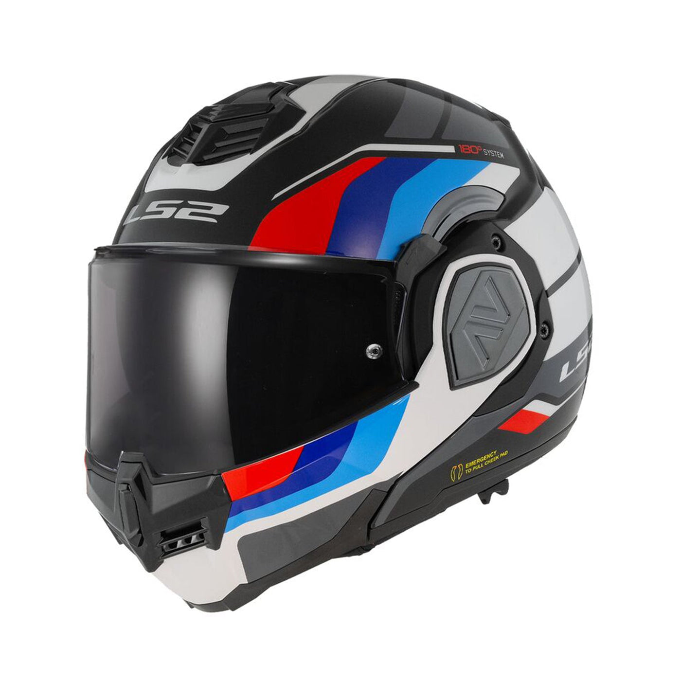LS2 Advant Helmet Sport Gloss Black/Blue/Red Gloss