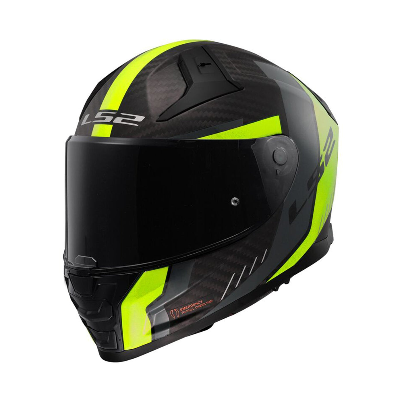 LS2 Vector II Carbon Helmet Grid Matt Hi-Vis Yellow
