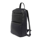 Momodesign Zaino Dollaro con 2 tasche in pelle colore blu