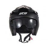 UFO Sheratan Cross Jet Helmet Black Matt