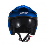 UFO Sheratan Cross Jet Helmet Blue Matt