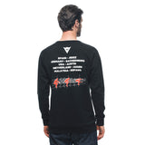 DAINESE Racing SWEATER Felpa Nera con logo sul petto e nomi circuito sulla schiena